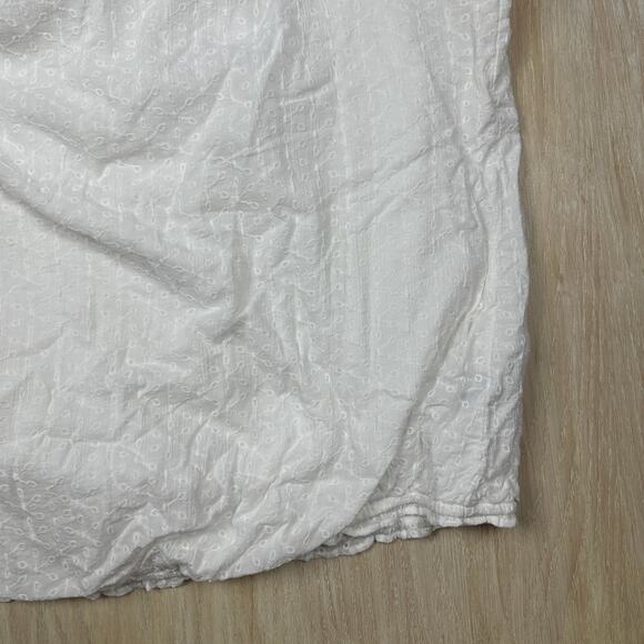 Lane Bryant White Short Sleeve Casual Textured Off Shoulder Summer Top 22/24 - Picture 4 of 14